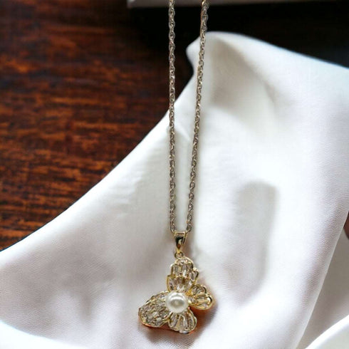 Golden Butterfly Necklace - D45 - 1